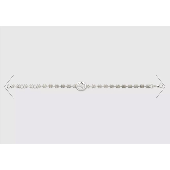 Gucci Auth Interlocking G Bracelet Sterling Silver 925 up to 7 in - Picture 6 of 6